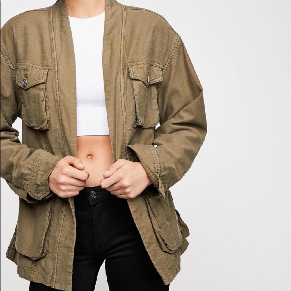 Free People In Our Nature Utility Jacket - green